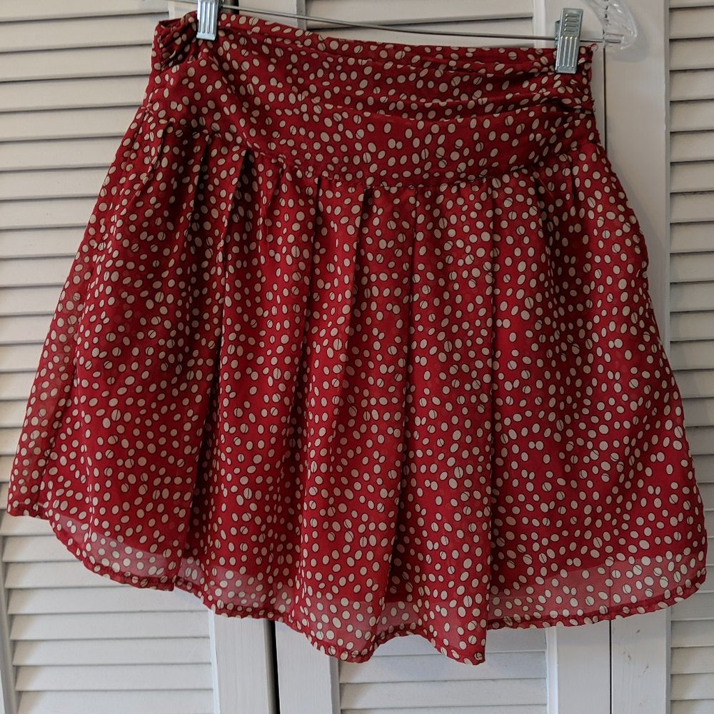Polka Dot Chiffon Skirt